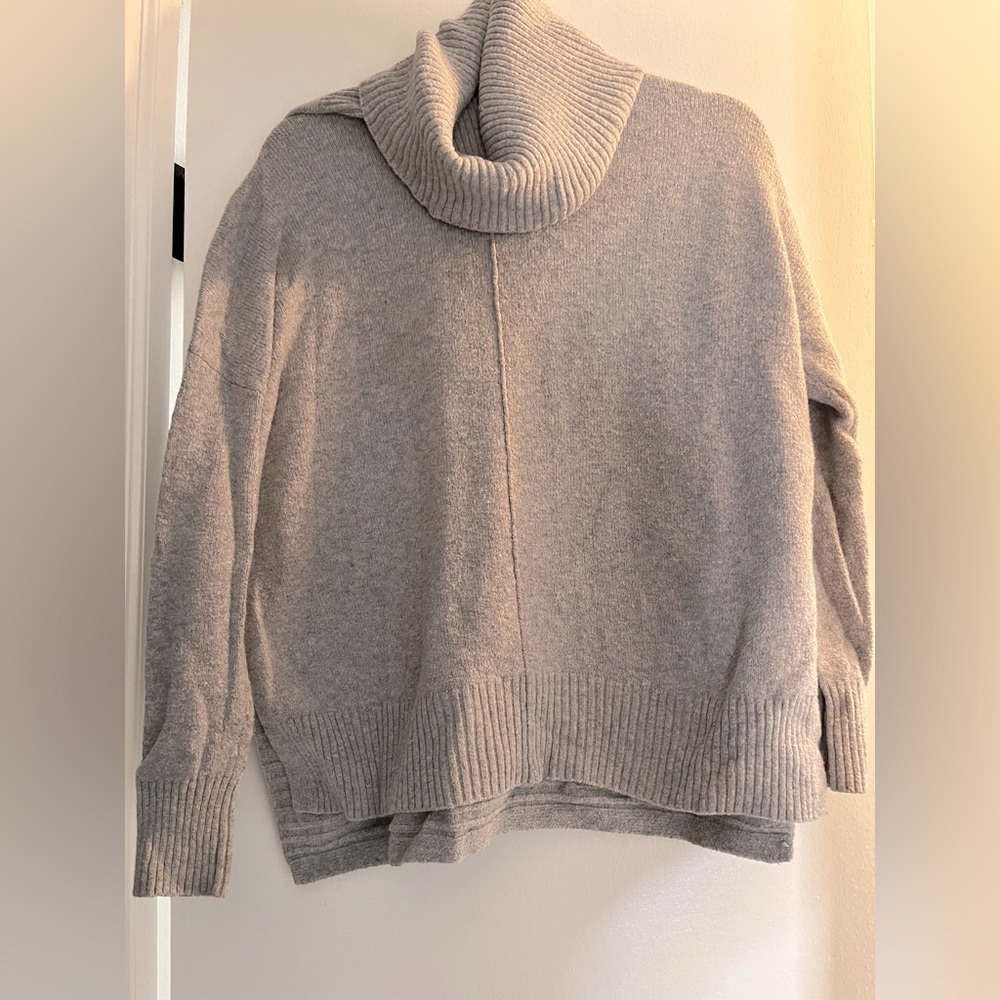 Cowl neck grey sweater